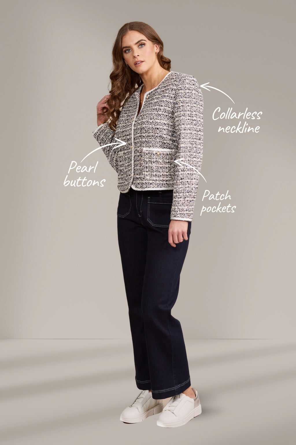 Short Jacket With Trim Detail