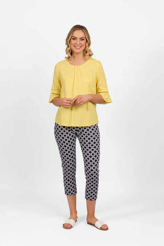 Round Neck Top Lemon