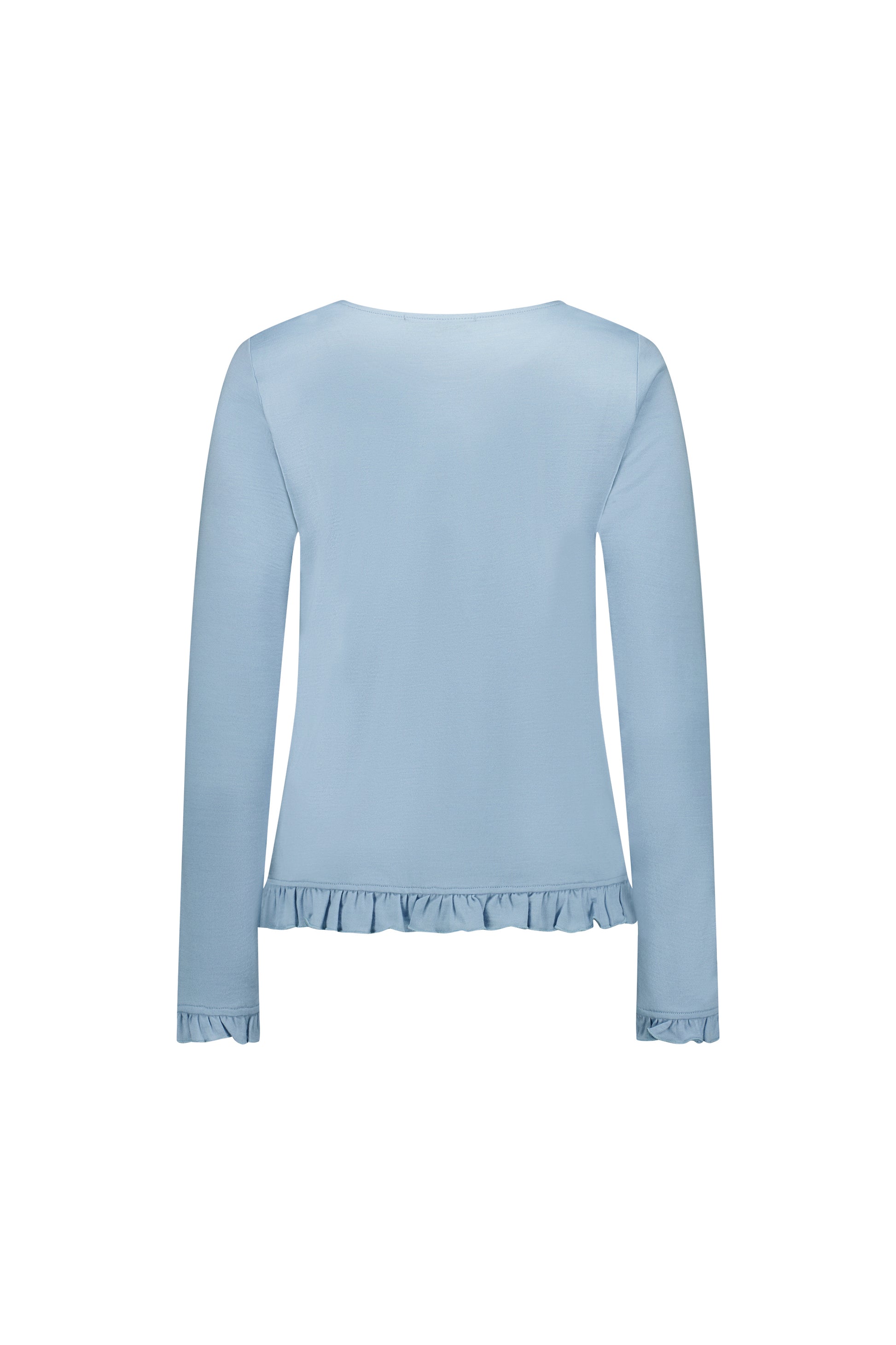 Vassalli Merino Top with Frill