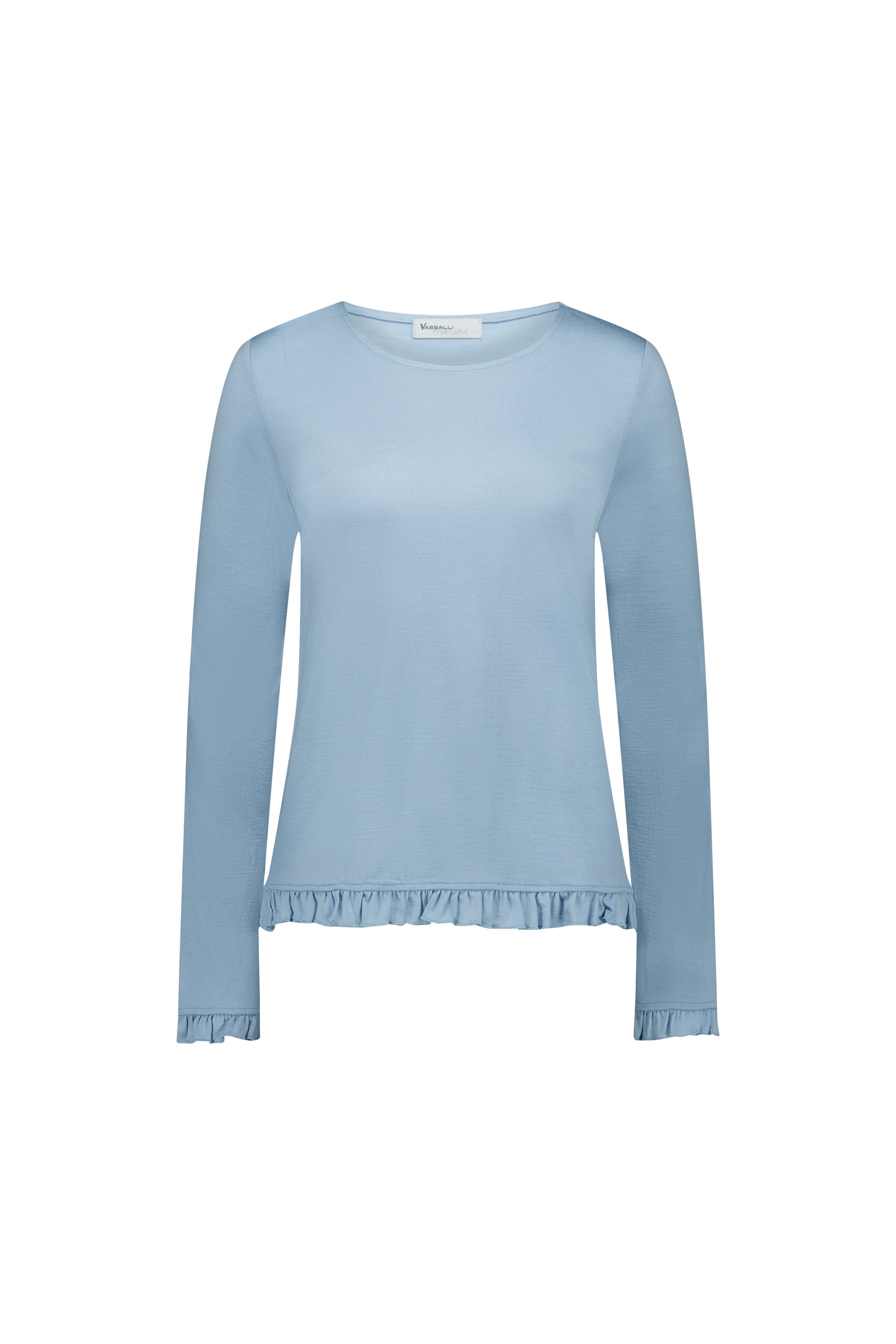 Vassalli Merino Top with Frill