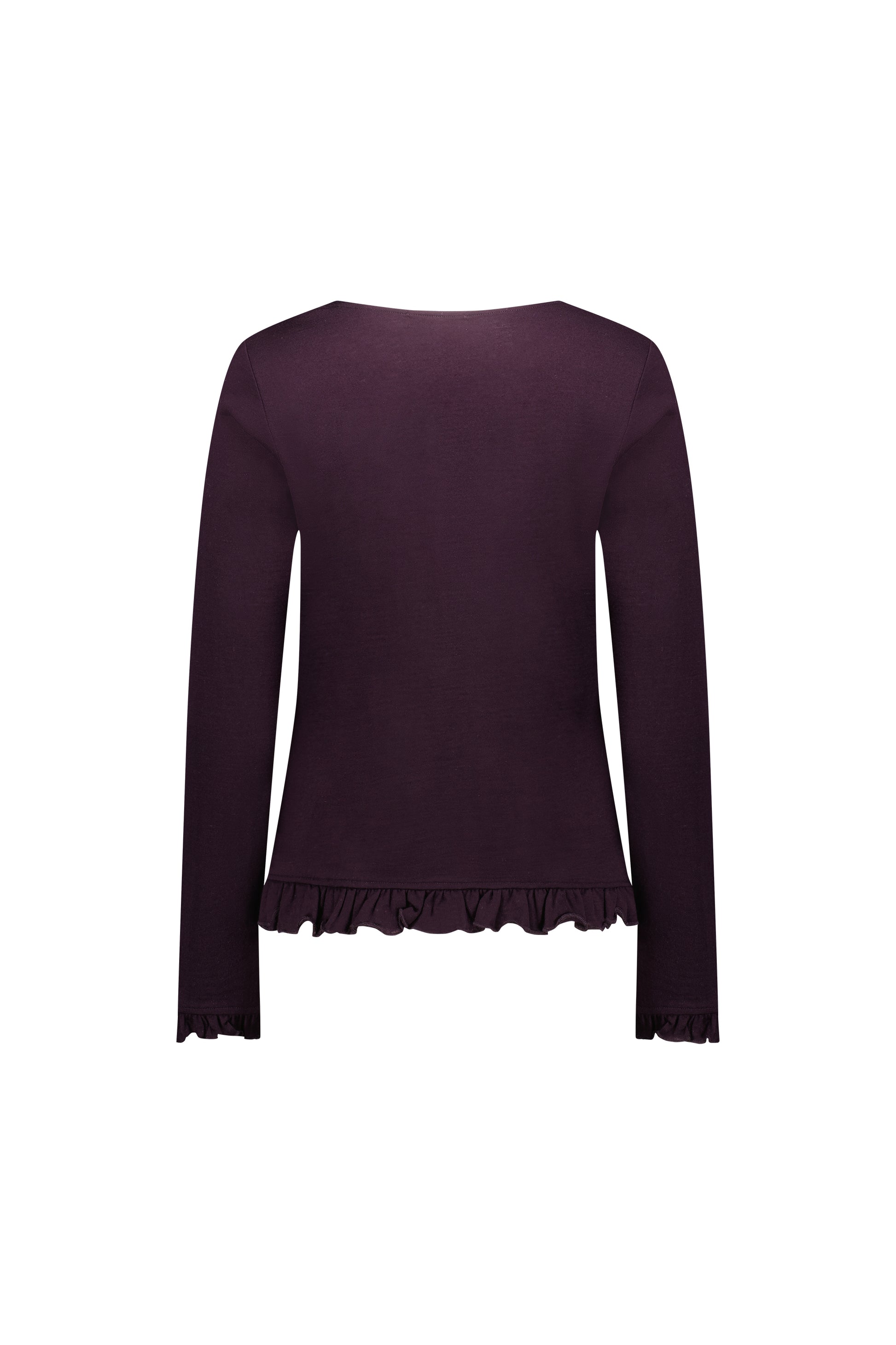 Vassalli Merino Top with Frill