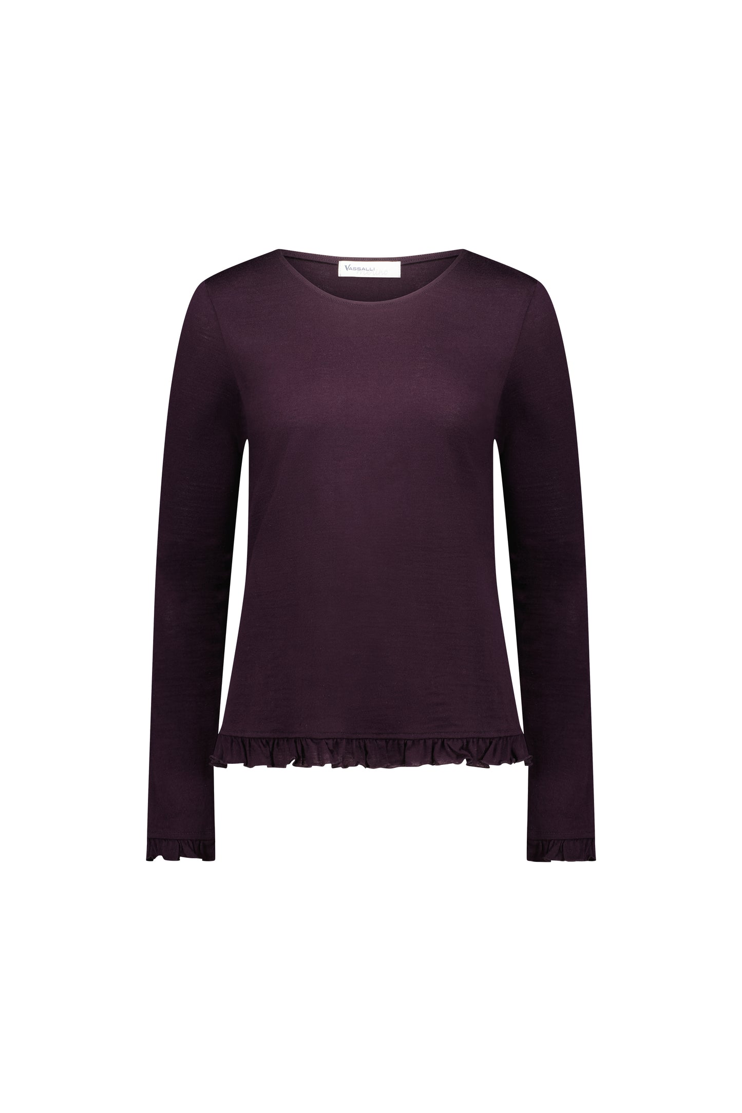 Vassalli Merino Top with Frill