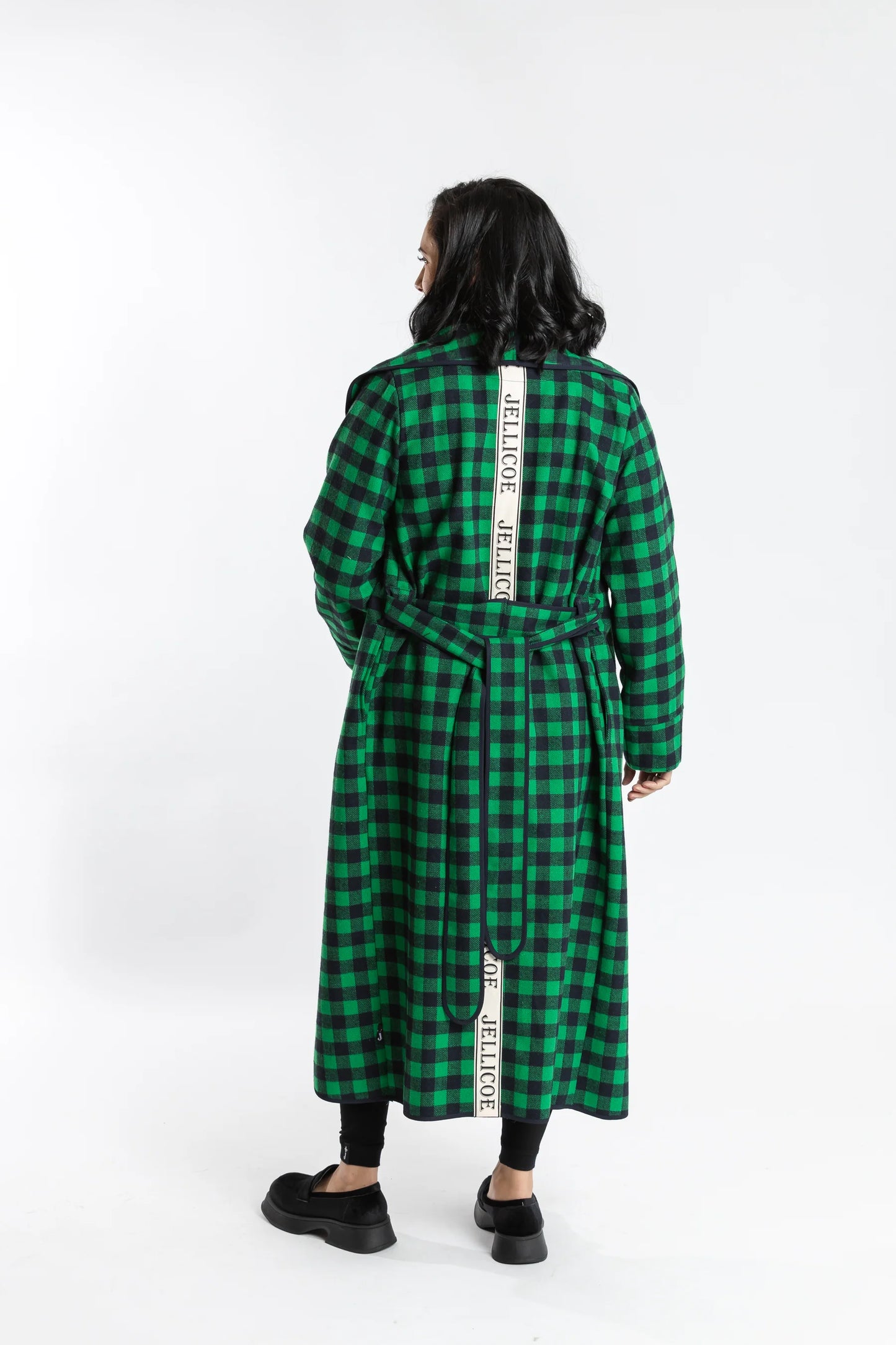 Capri Coat Green & Navy by Jellicoe