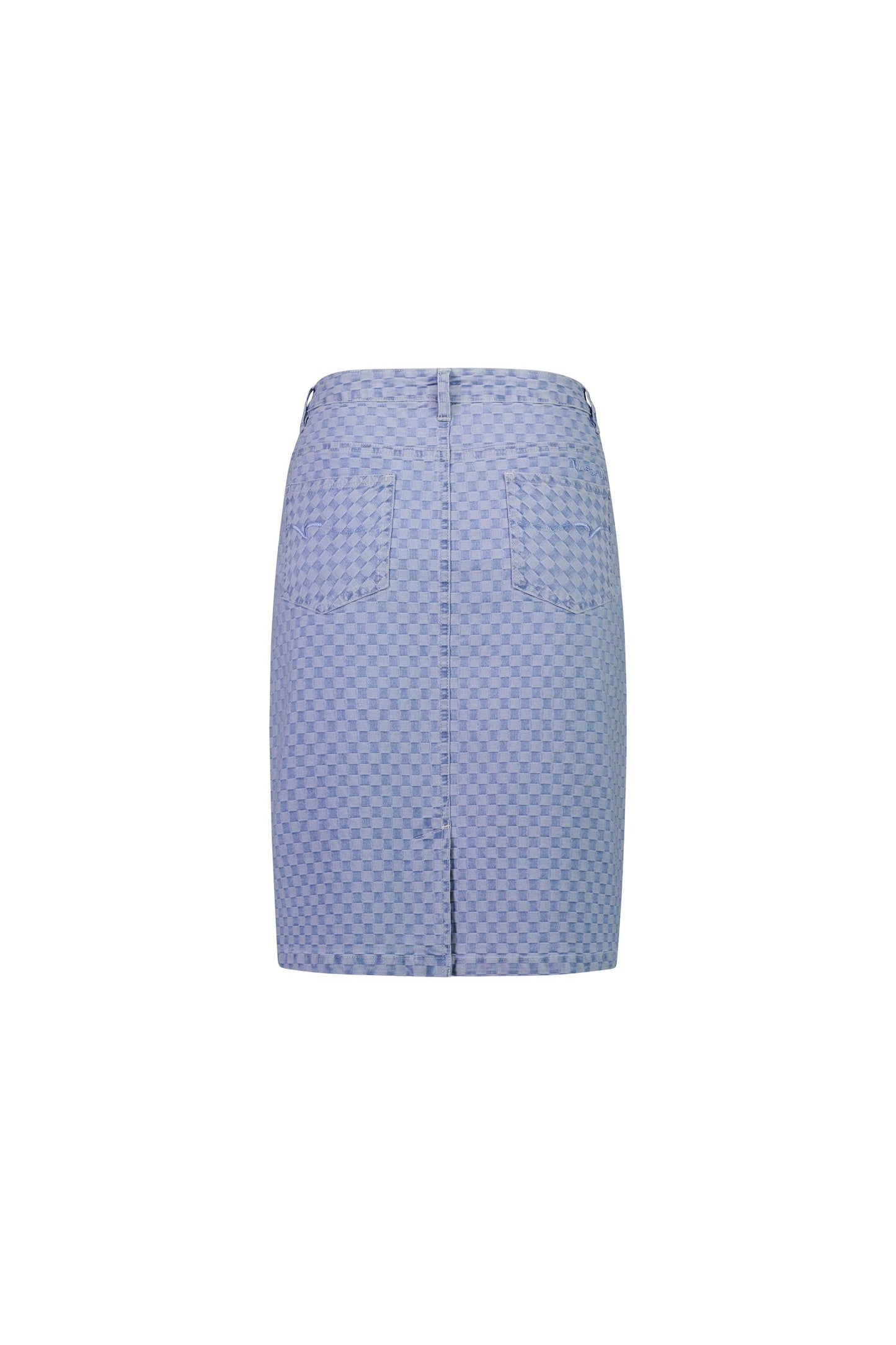 Vassalli Denim Check Skirt